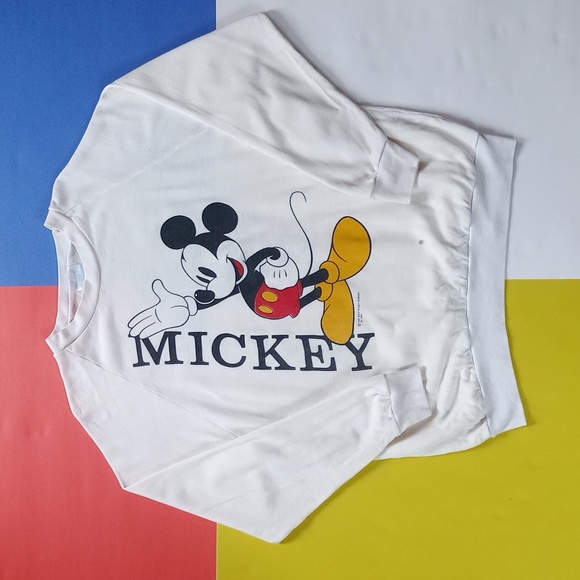 Vintage Other - Vintage 90s Mickey Mouse Front and back Crewneck Sweater